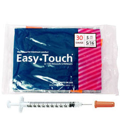 EasyTouch Insulin Syringe - 30G .5CC 5/16" - Polybag of 10ct