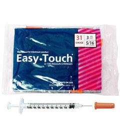 EasyTouch Insulin Syringe - 31G .3CC 5/16" - Polybag of 10ct