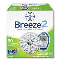 Bayer Breeze 2 Test Strips - 50 ct.