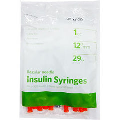 UltiCare Insulin Syringe - 29G 1cc 1/2" Polybag of 10 Ct