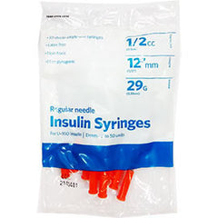 UltiCare Ulti-Fine U-100 Insulin Syringes - 29G 1/2cc 1/2" - Polybag of 10 Ct