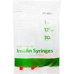 UltiCare Insulin Syringe - 30G 1cc 1/2" - Polybag of 10 Ct