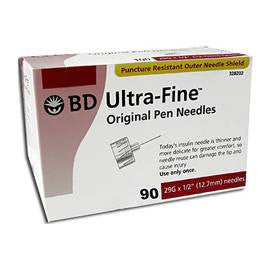 BD UF Pen Needles - 29G 1/2" - BX 90