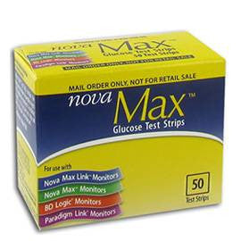 NovaMax Glucose Test Strips - 50 ct.