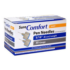 SureComfort Mini Pen Needles - 30G 5/16" - BX 100