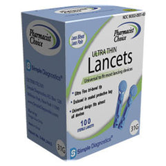 Simple Diagnostics Ultra Thin Lancets - 31g - Box of 100