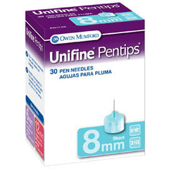 Owen Mumford Unifine Pentips Pen Needles 8mm x 31g - BX 30