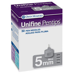 Owen Mumford Unifine Pentips Pen Needles 5mm x 31g - BX 30
