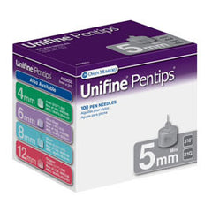 Owen Mumford Unifine Pentips Pen Needles 5mm x 31g - BX 100