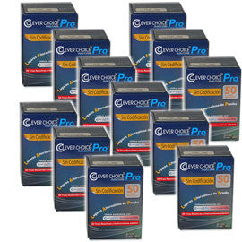 Clever Choice Auto-Code Pro Blood Glucose Test Strips 50/bx Case of 12