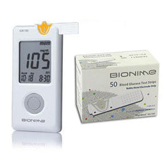 Bionime GM100 Blood Glucose Meter Kit Combo (Meter Kit and Test Strips 50ct)