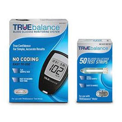 TrueBalance Diabetes Meter Kit Combo (Meter Kit and Truebalance Test Strips 50ct)