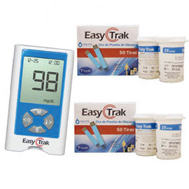 Easy Trak Blood Glucose Monitor Kit Combo (Meter Kit and Test Strips 100ct)