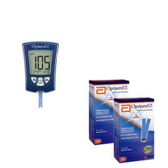 MediSense Optium EZ Diabetes Meter Kit Combo (Meter Kit and Test Strips 100ct)