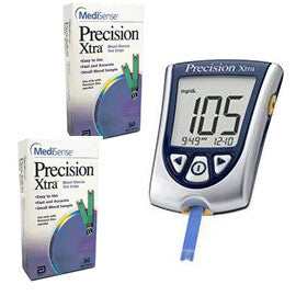 Precision Xtra Glucose Meter Kit  Combo (Meter Kit and Test Strips 100ct)