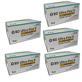 BD Ultra-Fine Insulin Syringes Short Needle 31g 1cc 5/16in 90/bx Case of 5