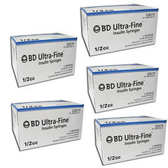 BD Ultra-Fine Insulin Syringes 30g 1/2cc 1/2in 90/bx Case of 5