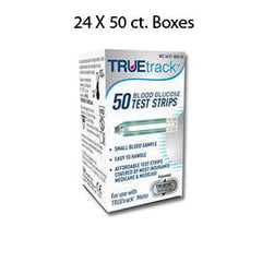 Case of 24 boxes of TRUEtrack Glucose Test Strips 50/bx