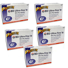 BD Ultra-Fine III Mini Pen Needles - 31G 3/16"  - BX 90 - Case of 5