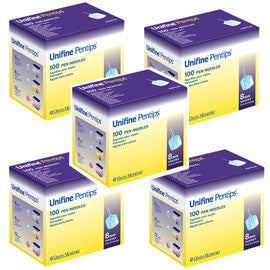 Owen Mumford Unifine Pentips, Pen Needles - 31G 8mm Short - BX 100 - Case of 5
