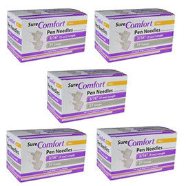 SureComfort Mini Pen Needles - 30G 5/16" - BX 100- Case of 5