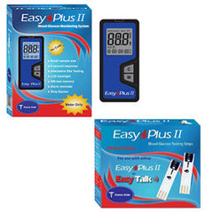 Easy Plus II Meter Kit Combo (Meter Kit and Test Strips 50ct)