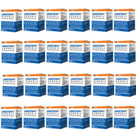 UniStrip Glucose Test Strips - 50ct - Compatible with ALL OneTouch Ultra Meters - 24/bx