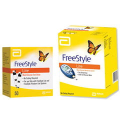 FreeStyle Lite Blood Glucose Monitoring Kit Combo (Freestyle Lite Meter Kit and 50 Strips)