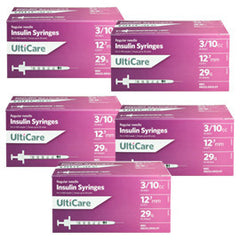 UltiCare Ulti-Fine U-100 Insulin Syringes 29g 3/10cc 1/2in 100/bx Case of 5