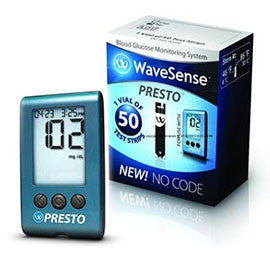 Wavesense Presto Test Strips 50/bx w/ Meter Kit