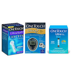 OneTouch Ultra 2 Diabetes Monitoring Kit Combo (Meter kit, Ultra Test Strips 100ct and UltraSoft Lancets 100ct)