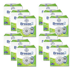 Bayer Breeze 2 Test Strips 50/bx Case of 12