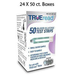 Case of 24 boxes of TRUEread Glucose Test Strips 50/bx