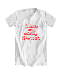 "Diabetics Are Naturally Sweet" T-Shirt - Candy Cane