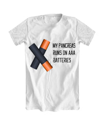 "My Pancreas Runs On AAA Batteries" T-Shirt