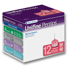 Owen Mumford Unifine Pentips Original - 29G  12mm 1/2"  - BX 100