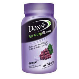 Dex 4 Glucose Tabs - Grape 50 ct.