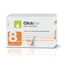 ClickFine Pen Needles - 31G X 8mm - BX 100