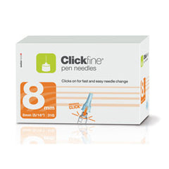 ClickFine Pen Needles - 31G X 8mm - BX 100