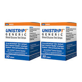 UniStrip Glucose Test Strips - 100ct - Compatible with ALL One Touch Ultra Meters