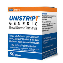 UniStrip Glucose Test Strips - 50ct - Compatible with ALL OneTouch Ultra Meters