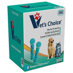 Vet's Choice Twist Top 28ga. Lancets - 100/bx